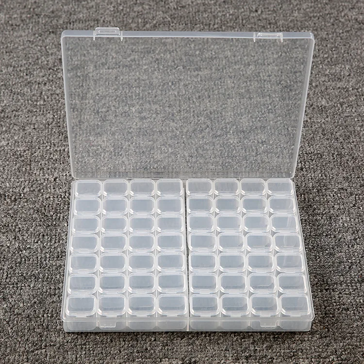 Hot-Selling Stock 56 Grid Flip Transparent Plastic Box Rectangular Storage Diamond Painting Jewelry Storage Box
Hot-Selling Stock 56 Grid Flip Transparent Plastic Box Rectangular Storage Diamond Painting Jewelry Storage Box