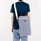 Custom Striped Insulated 2 Bottle Travel Padded Insulated Wine Carrier Bag Wine Carrying Cooler Tote with Handle