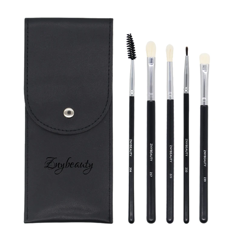 Professional 5 PCS High Quality Black Handle Eye Brush Goat Synthetic Hair Private Logo Makeup Tools Makeup Brush Set, Customized color
Professional 5 PCS High Quality Black Handle Eye Brush Goat Synthetic Hair Private Logo Makeup Tools Makeup Brush Set, Customized color