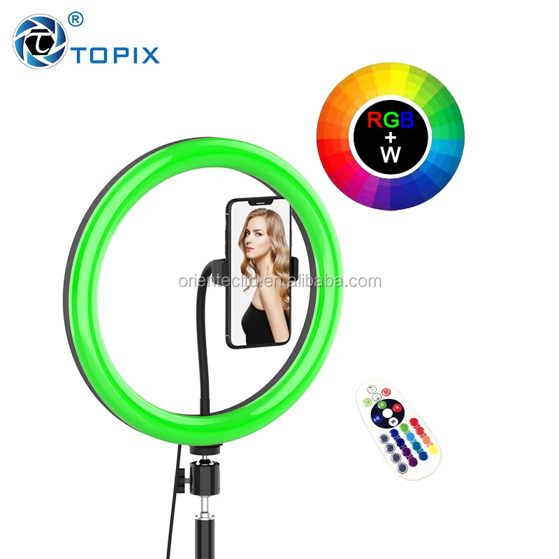OT-CL12-5VRGBW 12 inch RGB full color ring light fill in light with remote controller, 16 kinds lights output
OT-CL12-5VRGBW 12 inch RGB full color ring light fill in light with remote controller, 16 kinds lights output