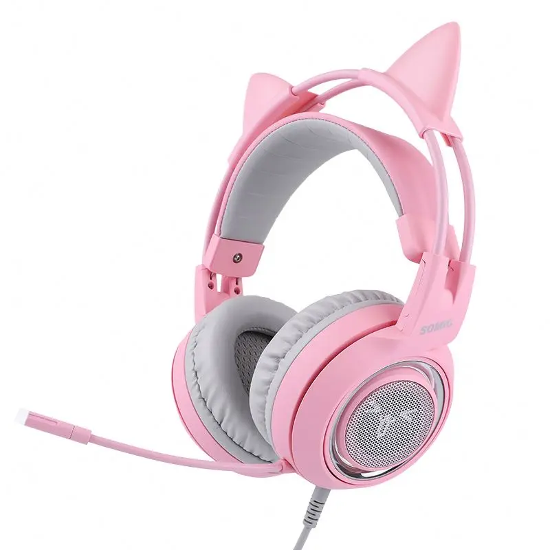 SOMIC G951S Pink Cat Headphones Noise Cancelling Wired Gaming Headset 3.5mm Wired Earphone
SOMIC G951S Pink Cat Headphones Noise Cancelling Wired Gaming Headset 3.5mm Wired Earphone