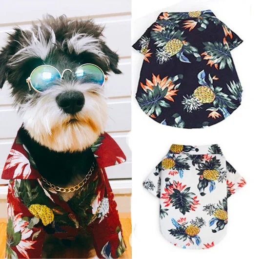 Dog Cat Shirts Cotton Summer Beach Clothes Vest Pet Clothing Floral T Shirt Hawaiian For Small Large Dog Chihuahua
Dog Cat Shirts Cotton Summer Beach Clothes Vest Pet Clothing Floral T Shirt Hawaiian For Small Large Dog Chihuahua