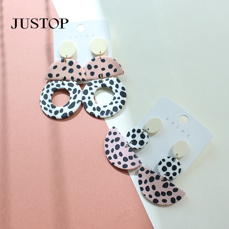 Vintage Pymer Polimery Polymer Clay Geometric Earrings Leopard Animal Women Handmade Drop Dangle Jewelry Earrings
Vintage Pymer Polimery Polymer Clay Geometric Earrings Leopard Animal Women Handmade Drop Dangle Jewelry Earrings