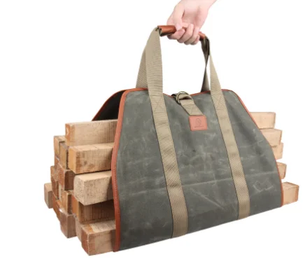 Spot outdoor firewood bag portable portable logging bag oil wax canvas firewood bag
Spot outdoor firewood bag portable portable logging bag oil wax canvas firewood bag
