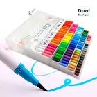 100 colors micron pens watercolor dual tip brush pens set art markers for drawing