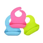 Helpcook Custom Animal Printing BPA free Comfortable Soft Waterproof Baby Silicone Bib
