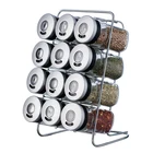 Glass Spice Jars/Bottles, 3 Oz Spice Containers BPA free with Magnifying Lid, Seasoning Shakers