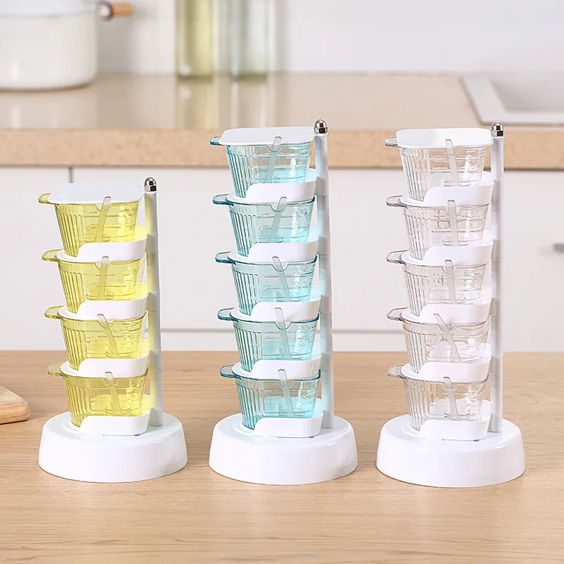 Kitchen Rotating Crystal Clear Seasoning Box Plastic Salt Pepper Spice Jar, As the picture
Kitchen Rotating Crystal Clear Seasoning Box Plastic Salt Pepper Spice Jar, As the picture
