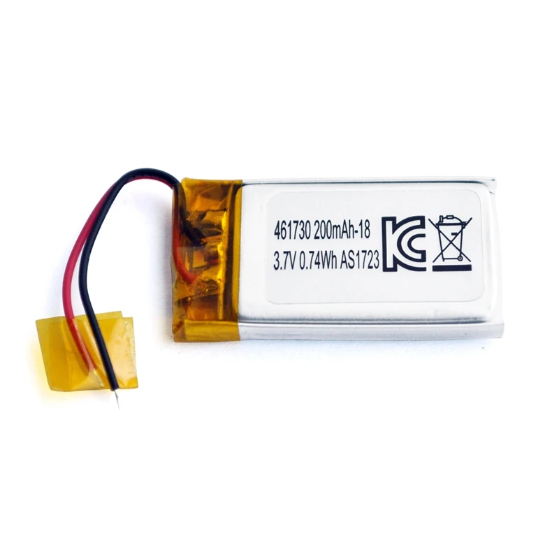Li polymer battery 461730 3.7v 200mAh wireless Smartwatch lithium 461730 lipo battery