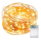 Led String Light Copper Wire 3 Aa Battery Operated Holiday Decoration String Lights For Outdoor