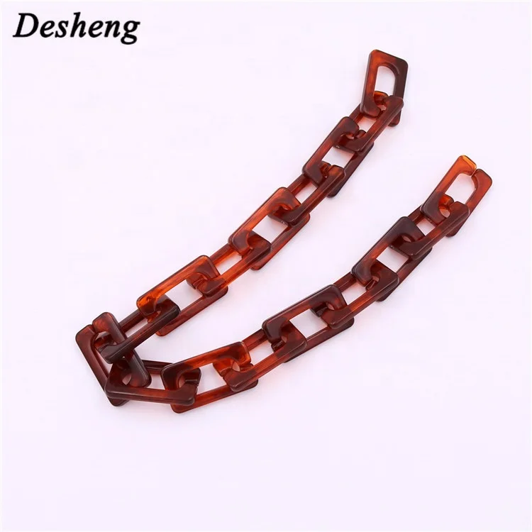 Guangzhou high quality horn amber chain plastic beads link leather bag strap box resin chain, Multicolor
Guangzhou high quality horn amber chain plastic beads link leather bag strap box resin chain, Multicolor