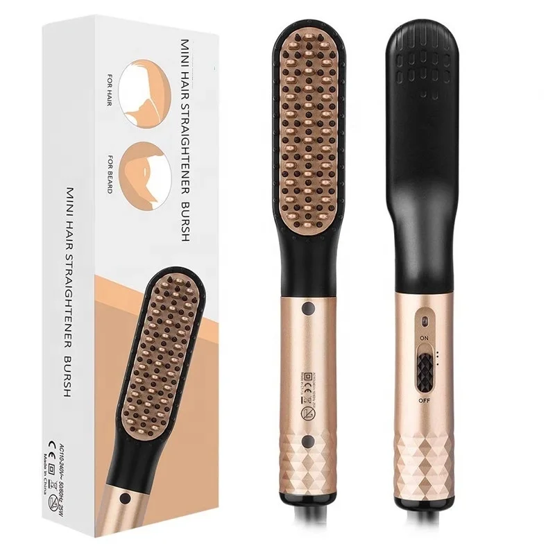 Hair comb for curly hair electric comb private label hair straightener for woman use 2021 popular model, White/gold
Hair comb for curly hair electric comb private label hair straightener for woman use 2021 popular model, White/gold