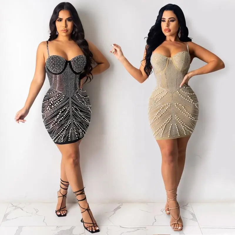 Hot selling Summer Night Club Wear Sequined Rhinestone Sleeveless Shoulder Straps Mini Dress Women Sexy Party Prom Dresses 2021
Hot selling Summer Night Club Wear Sequined Rhinestone Sleeveless Shoulder Straps Mini Dress Women Sexy Party Prom Dresses 2021