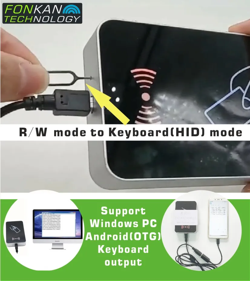 Epc Gen Tag Read Write Keybaord Output Usb Interface Uhf Rfid Desktop