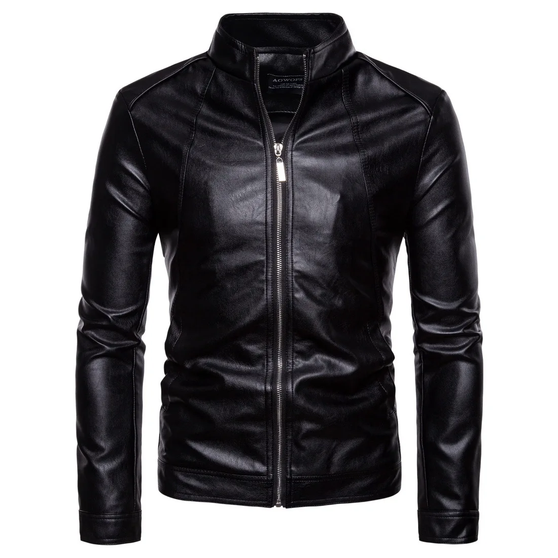 New design high quality washed Stand collar men's motorcycle leather jacket PU leather jacket for men, Black
New design high quality washed Stand collar men's motorcycle leather jacket PU leather jacket for men, Black