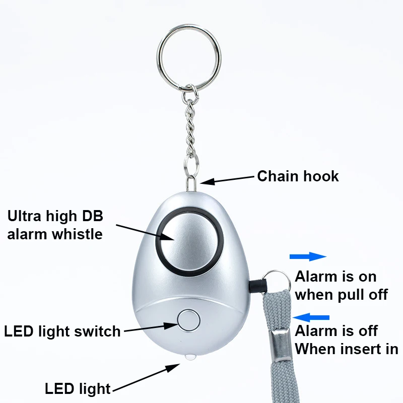 Safety Alarm Keychain Security Pepper Spray Personal Women Self Defense Products