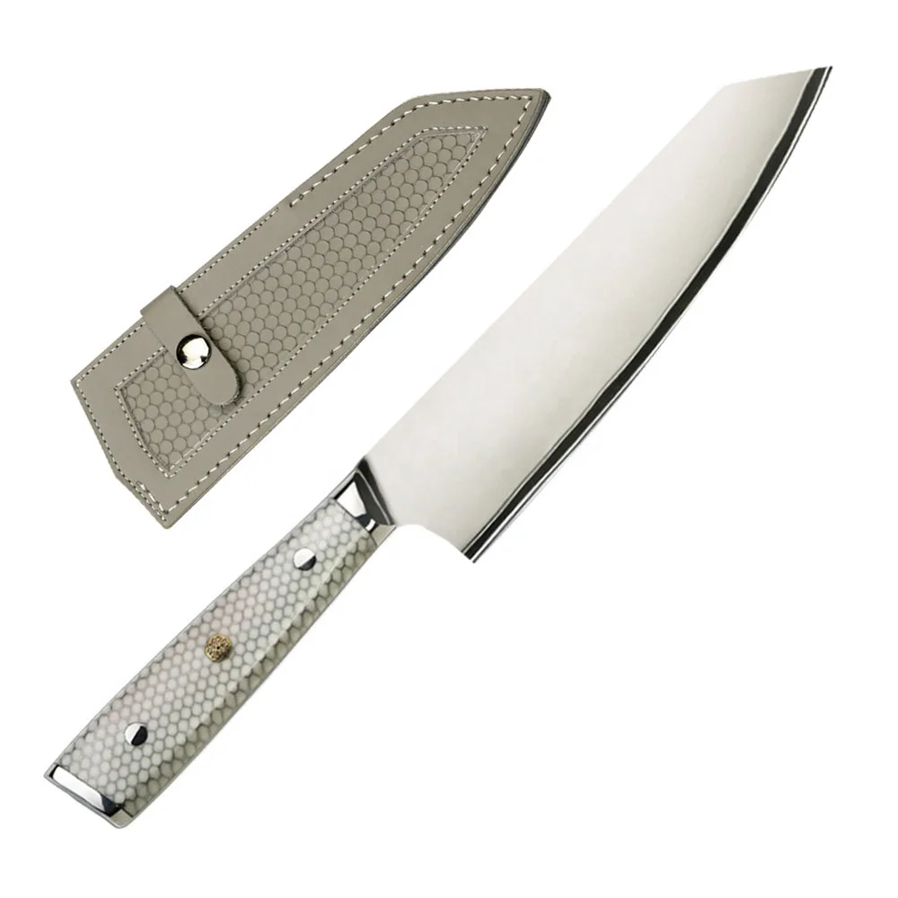 Frosted Sandblast Finished High Chromium 10CR15MOV Stainless Steel Kitchen Knife, White
Frosted Sandblast Finished High Chromium 10CR15MOV Stainless Steel Kitchen Knife, White