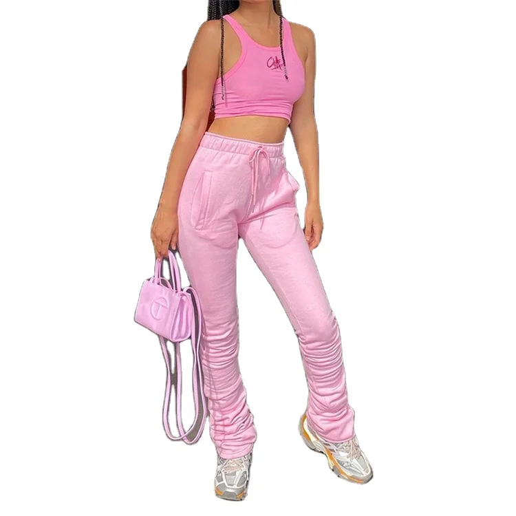 2021 TRUEN New Autumn Winter Solid Color Elastic High Waist Pleated Drawstring Casual thick Women Sweatpants Stacked Pants, Picture
2021 TRUEN New Autumn Winter Solid Color Elastic High Waist Pleated Drawstring Casual thick Women Sweatpants Stacked Pants, Picture
