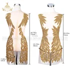 Wholesale bridal newly designed bodice crystal stone rhinestone appliques for dresses