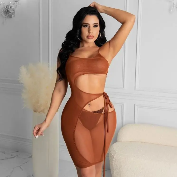 2021 Summer Plus Size Dress Fashion Evening Dresses Sleeveless Slim Fit Hollow Out Stretch Women's Skirts For Nightclub Wear
2021 Summer Plus Size Dress Fashion Evening Dresses Sleeveless Slim Fit Hollow Out Stretch Women's Skirts For Nightclub Wear