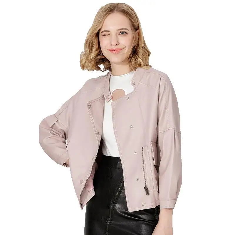 Women's Leather Jacket Casual Fall Slim Fit Zipper Coat Short Cool Motorcycle Jacket Long Sleeve Coat, 5colors
Women's Leather Jacket Casual Fall Slim Fit Zipper Coat Short Cool Motorcycle Jacket Long Sleeve Coat, 5colors