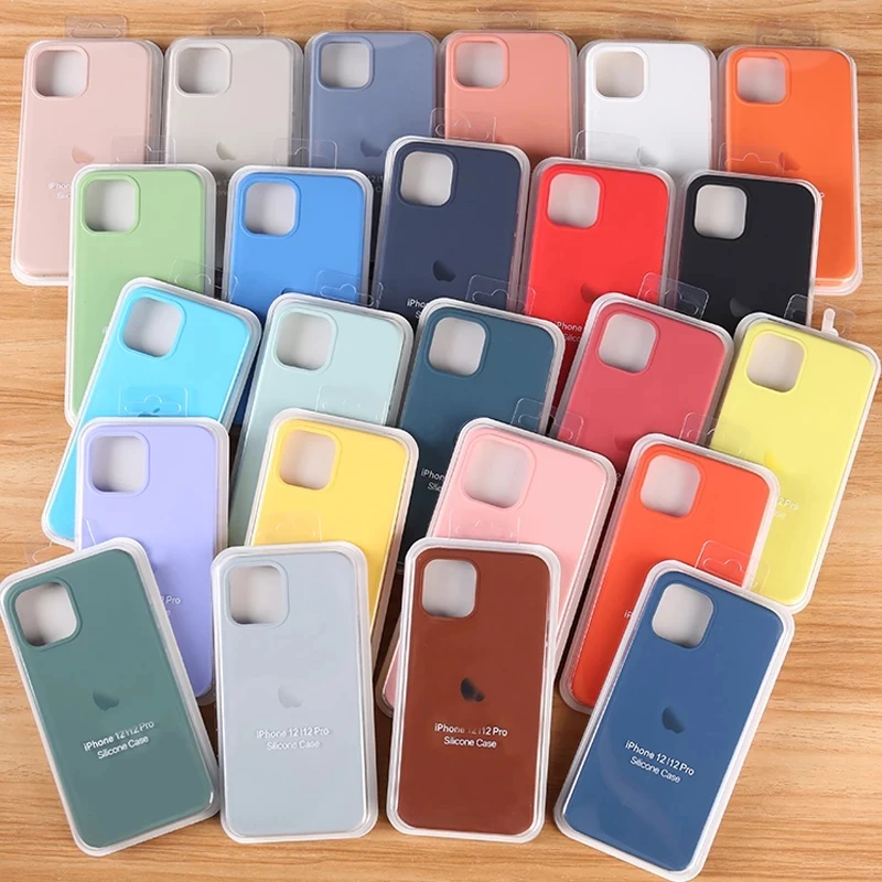 Original with logo Silicone Case for iPhone 12 Pro x xr xs max protective cover for iphone 11 pro 6 7 6s 8 plus se 12 mini case
Original with logo Silicone Case for iPhone 12 Pro x xr xs max protective cover for iphone 11 pro 6 7 6s 8 plus se 12 mini case
