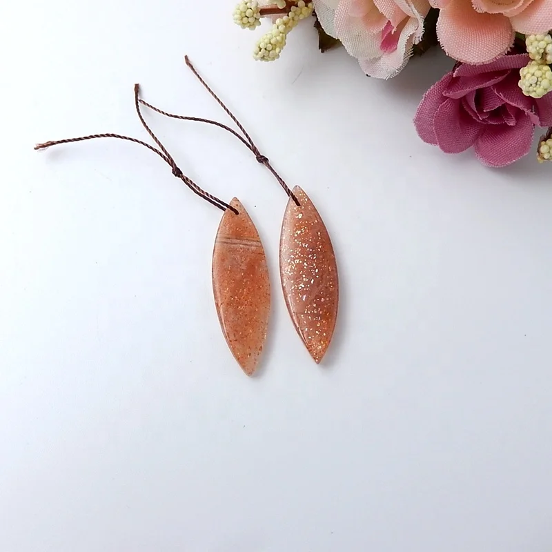 Beautiful Sunstone Jewelry! Wholesale Natural Gemstone Earring Bead For Sale, 34x11x4mm, 3.4g
Beautiful Sunstone Jewelry! Wholesale Natural Gemstone Earring Bead For Sale, 34x11x4mm, 3.4g
