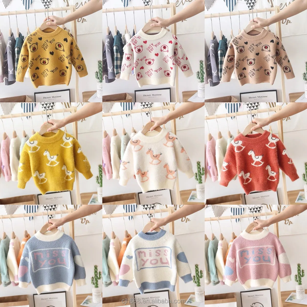 2021 new high quality cashmere children's sweaters round collar print cartoon baby knitting sweaters factory wholesale, Picture
2021 new high quality cashmere children's sweaters round collar print cartoon baby knitting sweaters factory wholesale, Picture