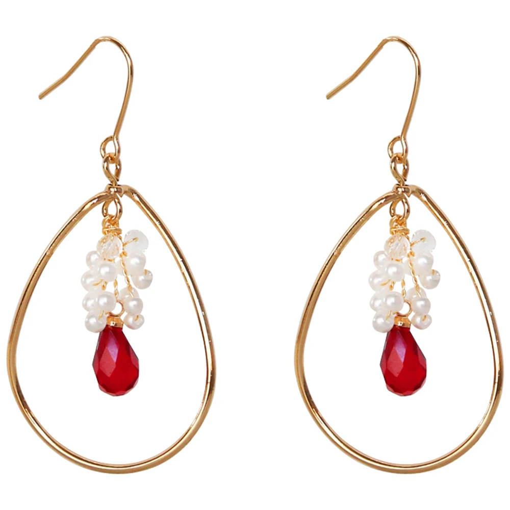 Copper Wire Wrapped Irregular Freshwater Pearl Flower Shape Circle Stud Earrings For Women Handmade Jewelry, Colors 
Copper Wire Wrapped Irregular Freshwater Pearl Flower Shape Circle Stud Earrings For Women Handmade Jewelry, Colors
