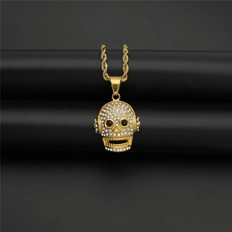 Halloween Necklace New Pendant Titanium Steel Full Rhinestone Skull Jewelry Pendant Necklace, Picture shows
Halloween Necklace New Pendant Titanium Steel Full Rhinestone Skull Jewelry Pendant Necklace, Picture shows