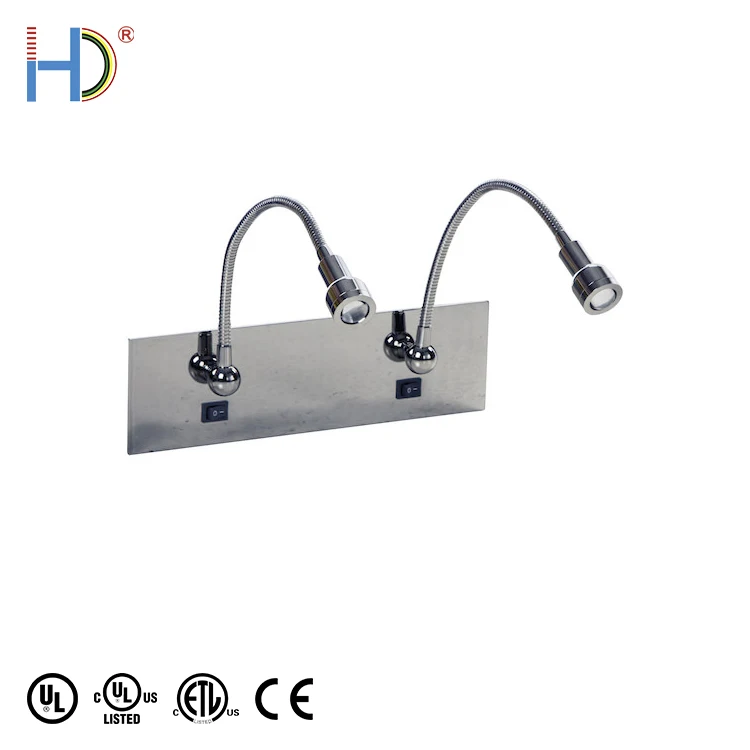 Simple Design bedroom Bedside Modern Hotel Metal LED Socket Reading Wall Lamp