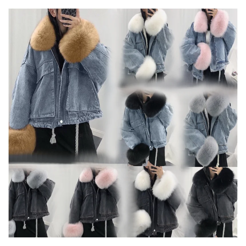 Women Winter Loose Oversized Big Fur Collar Padded Denim Jackets Vintage Cotton Thick Warm Jean Coat Jacket, Available
Women Winter Loose Oversized Big Fur Collar Padded Denim Jackets Vintage Cotton Thick Warm Jean Coat Jacket, Available