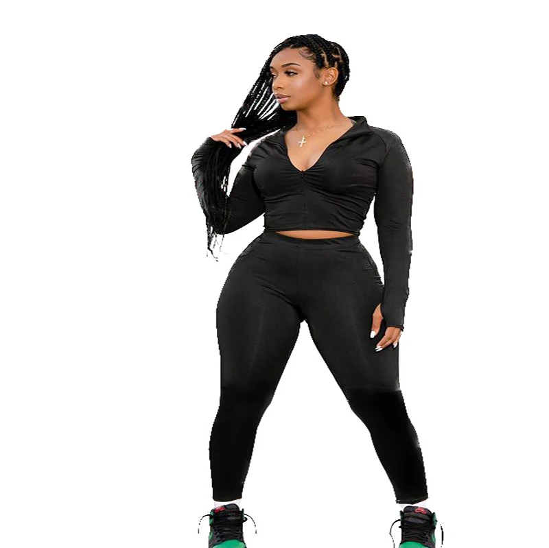 Custom Logo Print Women Fashion Sportwear Set Long Sleeve Crop Top Two Piece Pants Set
Custom Logo Print Women Fashion Sportwear Set Long Sleeve Crop Top Two Piece Pants Set