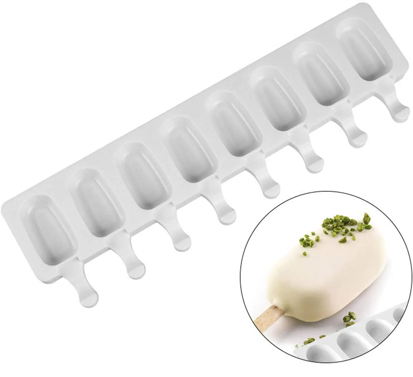 Baking Mini Ice Cream Mold Silicone Popsicle Molds Cake,Cakesicle Mold for DIY Ice Pops,Oval,8-Cavity
Baking Mini Ice Cream Mold Silicone Popsicle Molds Cake,Cakesicle Mold for DIY Ice Pops,Oval,8-Cavity