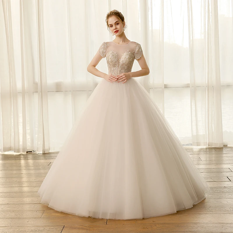SL8195 china wholesale plus size gold bodice wedding dresses for bride short sleeve vestidos de novia backless bridal ball gown
SL8195 china wholesale plus size gold bodice wedding dresses for bride short sleeve vestidos de novia backless bridal ball gown