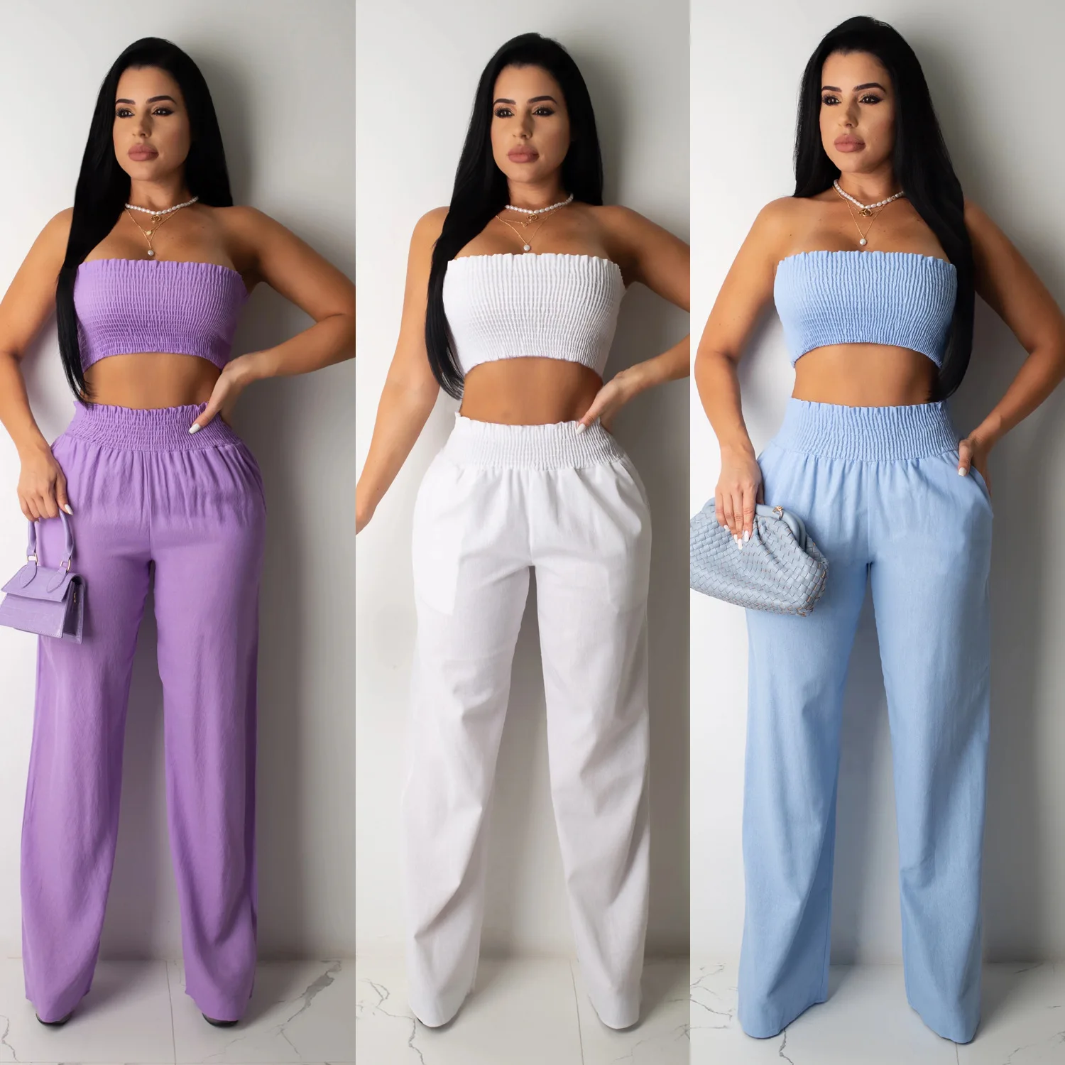 2020 summer casual women sleeveless tops and wide leg pants two piece set women clothing, White, purple. blue
2020 summer casual women sleeveless tops and wide leg pants two piece set women clothing, White, purple. blue