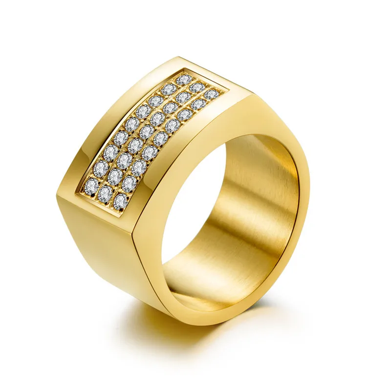 Dropshipping Qings customized stainless steel 18k gold mens wedding diamond rings real jewelry engagement diamond ring
Dropshipping Qings customized stainless steel 18k gold mens wedding diamond rings real jewelry engagement diamond ring