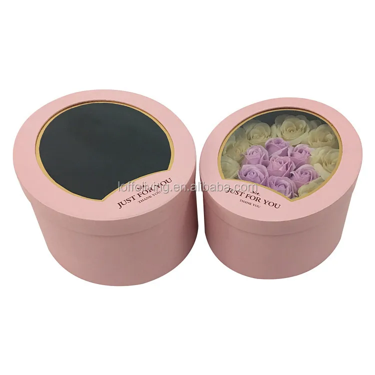 oval window flower gift box eternal flower box soap box