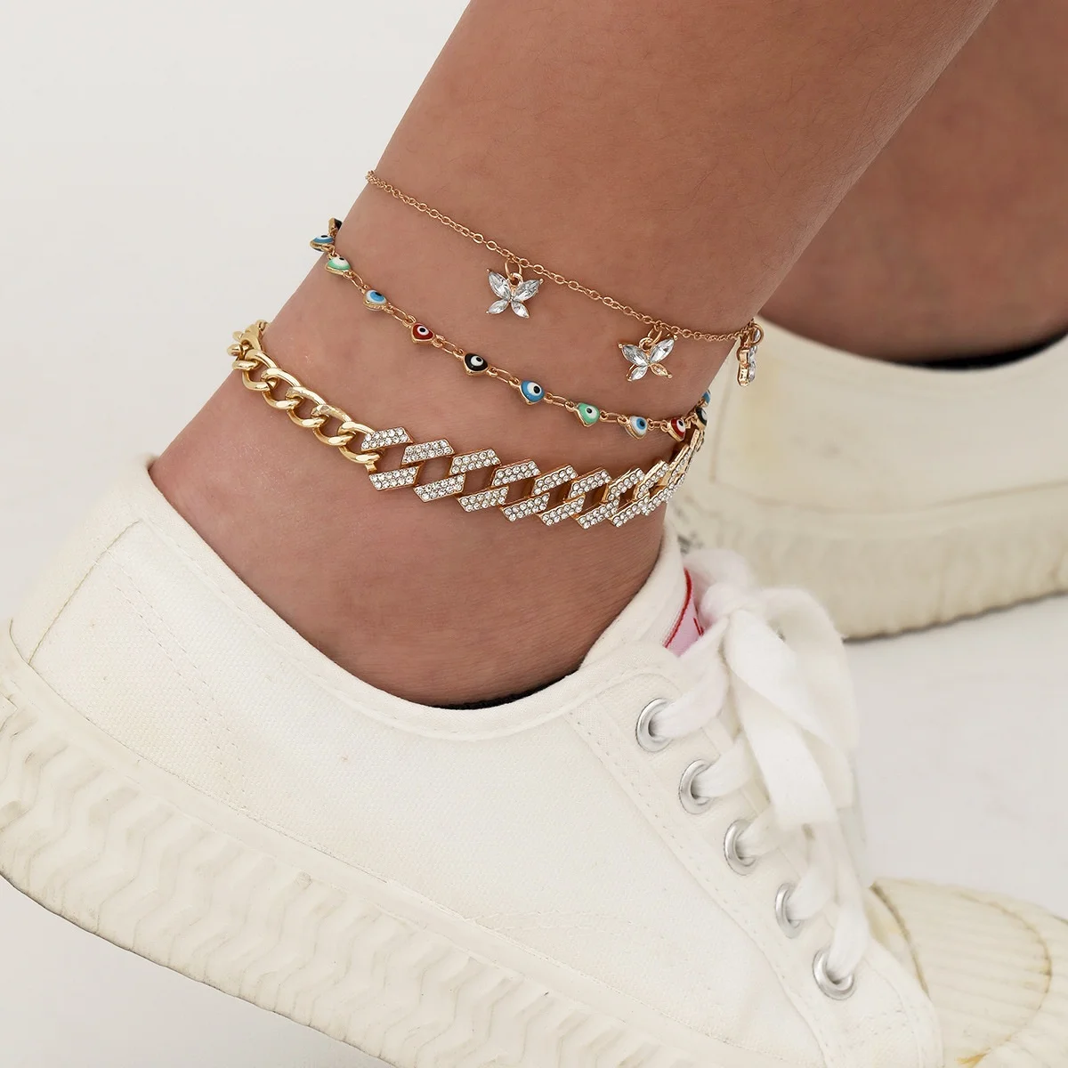 Rhinestone Butterfly Eyes Anklets Fashion Anklet For Women Jewelry Beach Charm Accessories Gift Metal Light Weight Chain anklet, Multi-colors
Rhinestone Butterfly Eyes Anklets Fashion Anklet For Women Jewelry Beach Charm Accessories Gift Metal Light Weight Chain anklet, Multi-colors