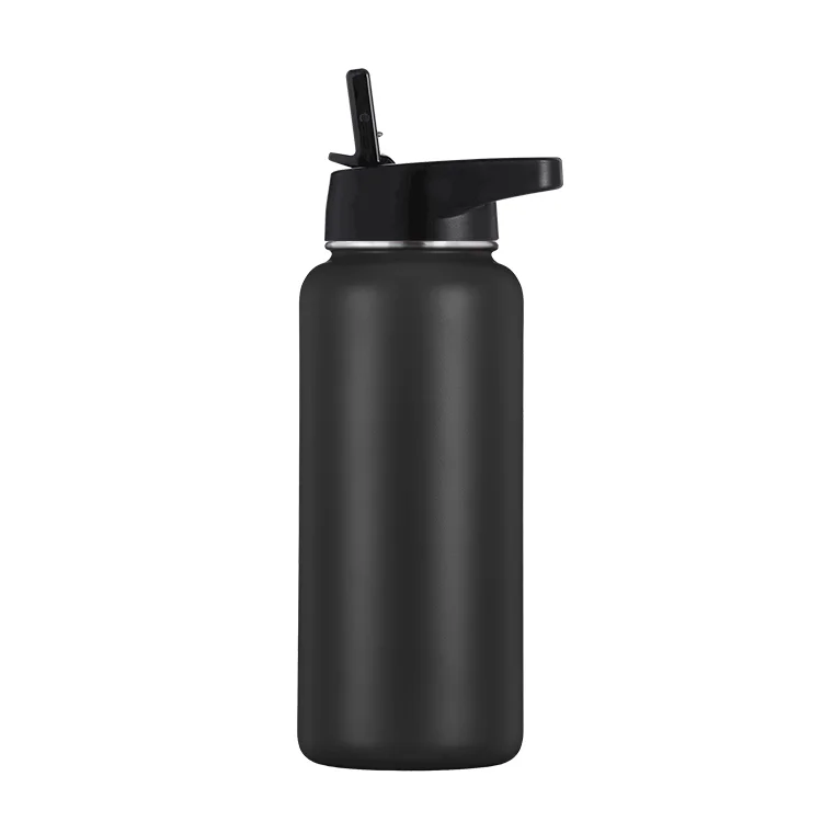 IN STOCK 32oz black double wall vacuum insulated thermal flask 304 stainless steel water bottle with lid and straw
IN STOCK 32oz black double wall vacuum insulated thermal flask 304 stainless steel water bottle with lid and straw