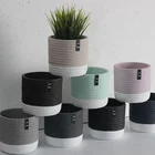 Home decor minimalist design round bonsai pot planters flower pot cement garden pots