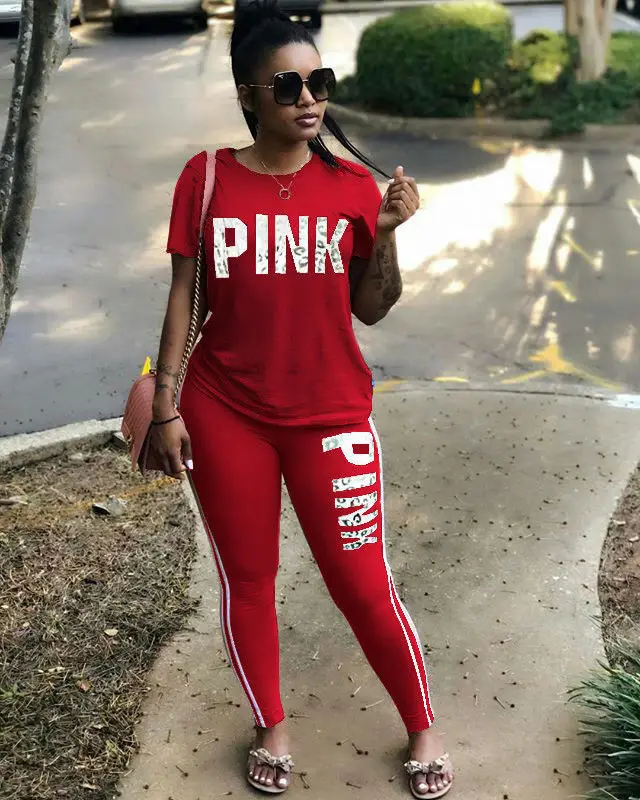 Hot Fashion Pink Letter Outfits Women 2pcs Tracksuits Sportswear jogging suits women
Hot Fashion Pink Letter Outfits Women 2pcs Tracksuits Sportswear jogging suits women