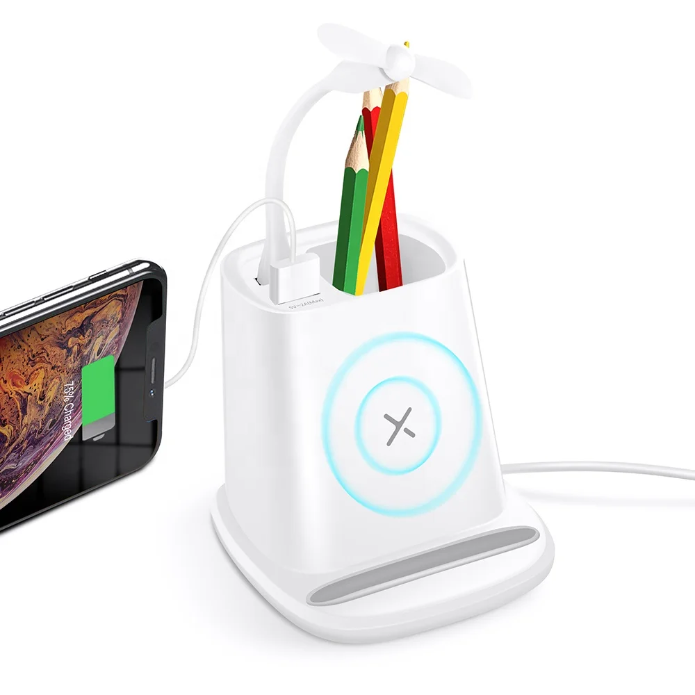 2021 Trending products Phone Stand USB charger Desk Organizer Pen holder Wireless charger, White
2021 Trending products Phone Stand USB charger Desk Organizer Pen holder Wireless charger, White
