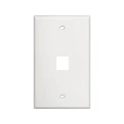 Single Gang Cat6 RJ45 Wall Plate Keystone Jack with Screws White