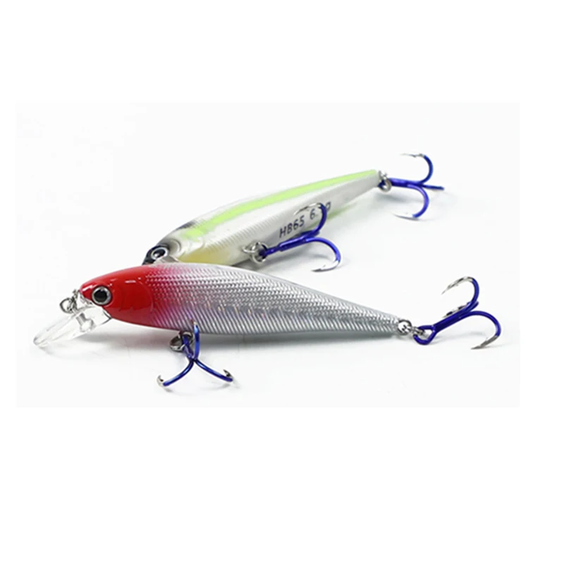 

Slowly Sinking Minnow Lure 6.1g 65mm Long Casting Plastic Fishing Baits Wholesale Leurres Peche Tackle, 10 colors