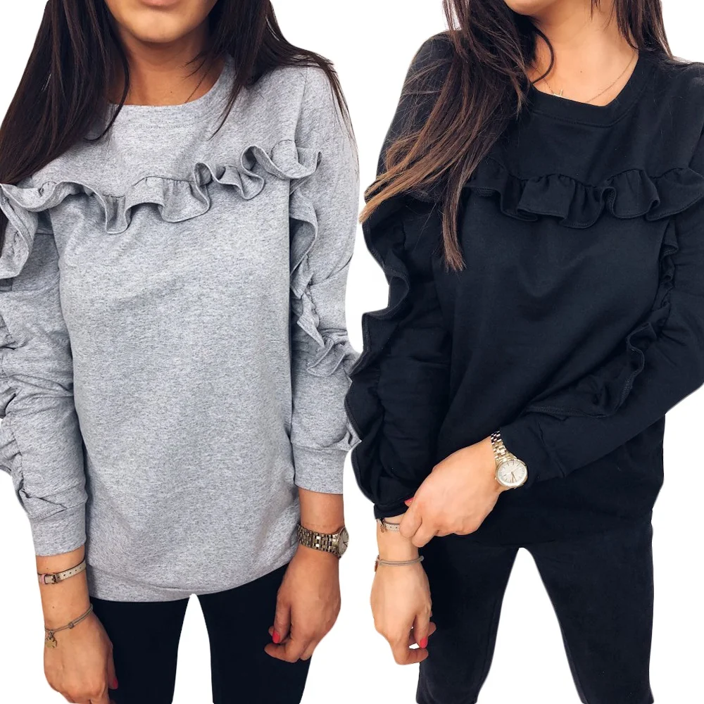 JY313457 Winter Hot Sale Long Sleeve Top Ruffled Round Neck Loose Pullover Sweater Women, Patchwork
JY313457 Winter Hot Sale Long Sleeve Top Ruffled Round Neck Loose Pullover Sweater Women, Patchwork
