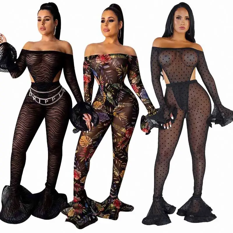 New Arrival Fall Clothing Jumpsuits Women Ladies Sexy Long Sleeve Flare See Through Black Bodycon Jumpsuit For Women, Photo shows
New Arrival Fall Clothing Jumpsuits Women Ladies Sexy Long Sleeve Flare See Through Black Bodycon Jumpsuit For Women, Photo shows