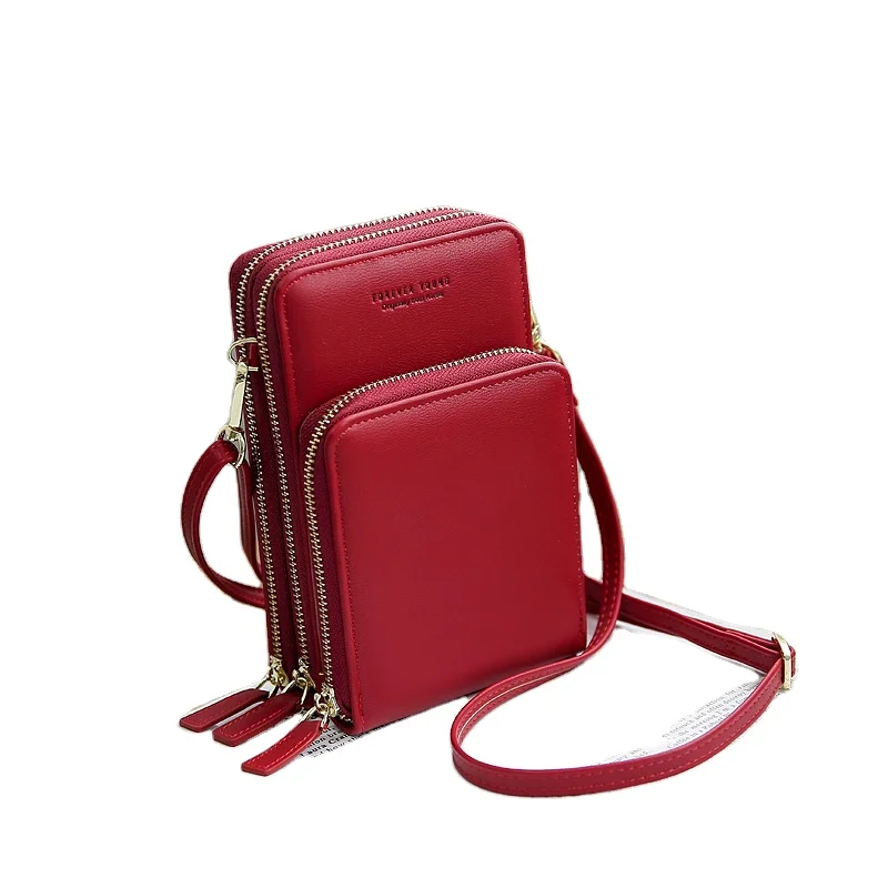 PU Leather Three-layer large capacity Crossbody Cell Phone Bag for Women Wallet Purse, Purple, pink, rose red, royal blue, dark green, yellow, black gray
PU Leather Three-layer large capacity Crossbody Cell Phone Bag for Women Wallet Purse, Purple, pink, rose red, royal blue, dark green, yellow, black gray