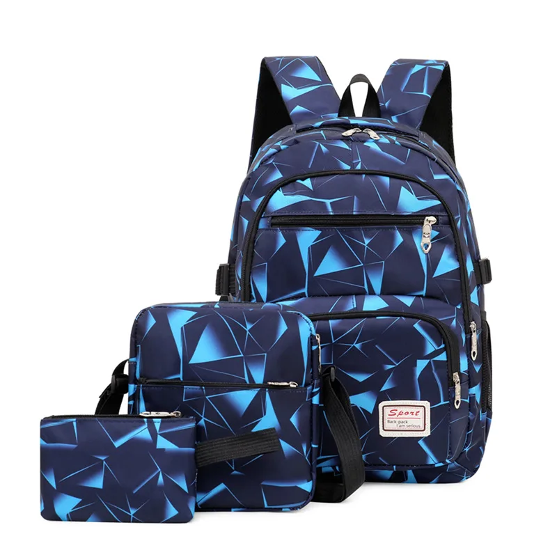 Classic Sports and Leisure Backpack Three-piece Square Fashion Print Student Bag Backpack
Classic Sports and Leisure Backpack Three-piece Square Fashion Print Student Bag Backpack