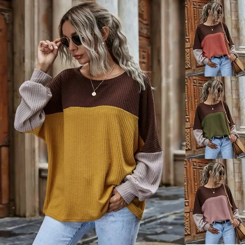 CL-0421 Autumn Winter Quality Stylish Spliced Comfortable O Neck Ladies Women Knitted Long Sleeve Sweater Women Top Sweater
CL-0421 Autumn Winter Quality Stylish Spliced Comfortable O Neck Ladies Women Knitted Long Sleeve Sweater Women Top Sweater